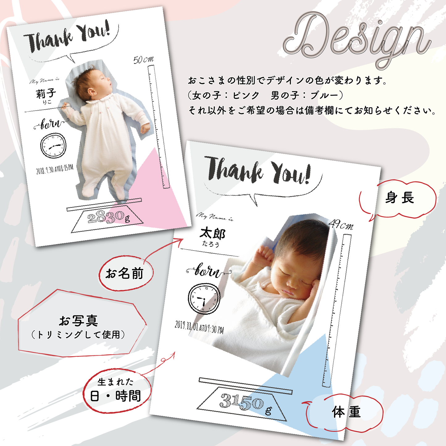 出産内祝いmini "Atype" 新潟産コシヒカリ3合(450g)