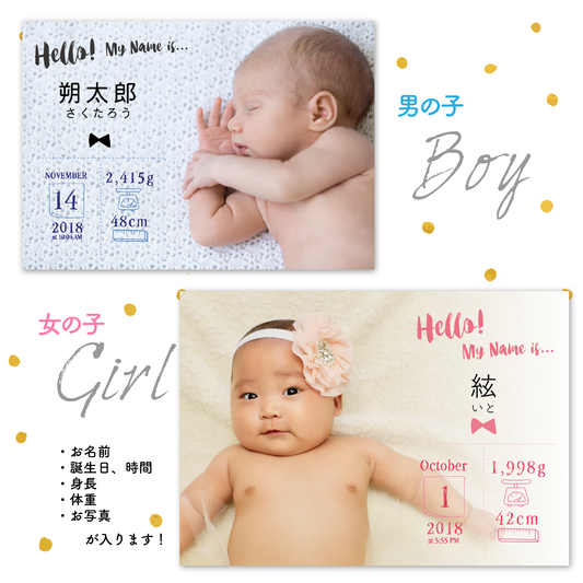 出産内祝いmini "Btype" 新潟産コシヒカリ3合(450g)